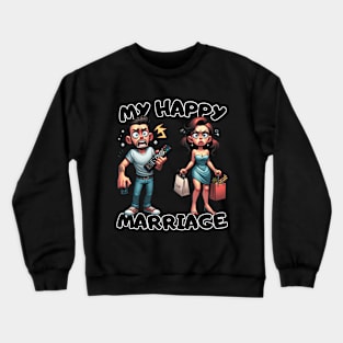 Marital Bliss Comic Design Crewneck Sweatshirt